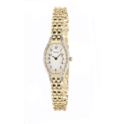 ladies 9ct gold and diamond watch