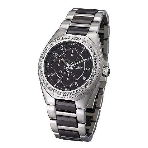 Accurist mens stainless steel and ceramic