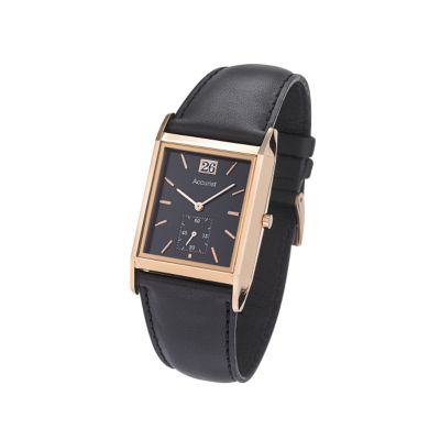 Accurist men's black leather strap watch - Product number 6193846