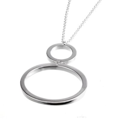 Fossil Sterling Silver Circle Pendant