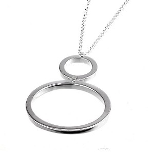 Fossil Sterling Silver Circle Pendant