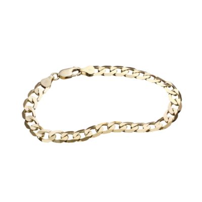 Men's 9ct gold curb chain bracelet - Product number 6198597