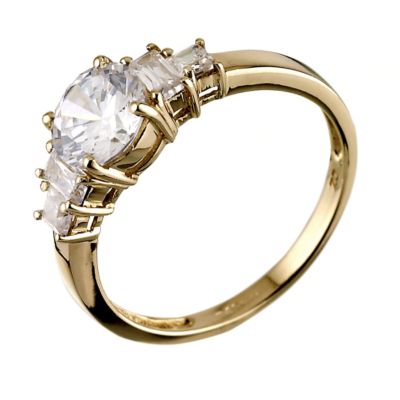9ct Yellow Gold Cubic Zirconia Dress Ring - Product number 6199402