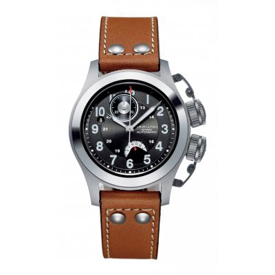 Hamilton men's brown leather strap watch - Product number 6209874