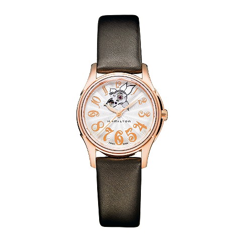 ladies white dial brown leather strap