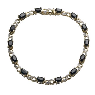 9ct gold sapphire and diamond bracelet - Product number 6215556