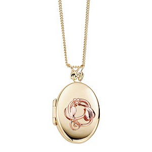 Clogau 9ct Yellow and Rose Gold Oval Locket