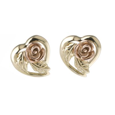 9ct Yellow Gold Clogau Rose Stud Earrings - Product number 6222196