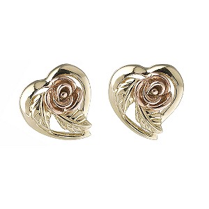 9ct Yellow Gold Clogau Rose Stud Earrings