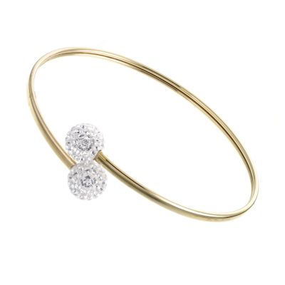 Evoke 9ct Yellow Gold  & Crystal Bangle - Product number 6223206