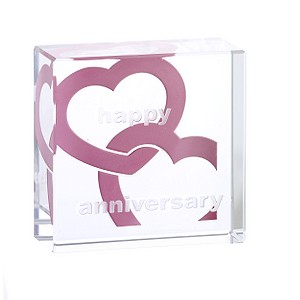 Clear Intentions Crystal Collectible - Happy Anniversary