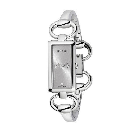 gucci ladies stainless steel bangle diamond watch