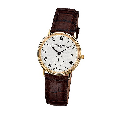 Unbranded Frederique Constant mens gold-plated leather