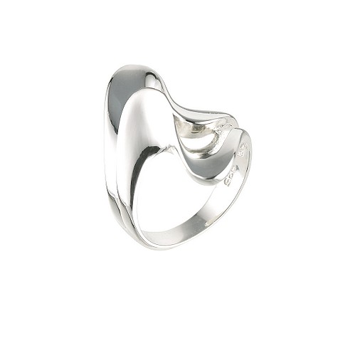 sterling silver wave ring - small