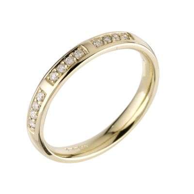 Ladies' 9ct gold  12 point diamond wedding ring - Product number 6268935