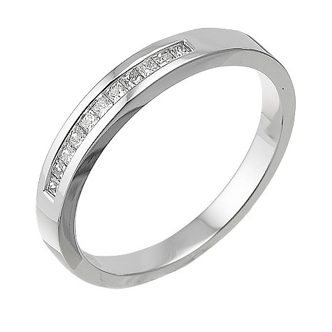 18ct white gold ladies' 15 point diamond wedding ring