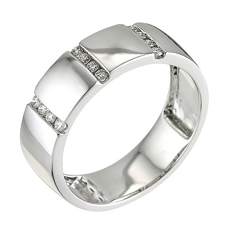 Mens platinum fifth carat diamond wedding ring
