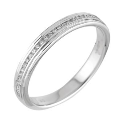 18ct white gold ladies' diamond wedding ring - Product number 6271111