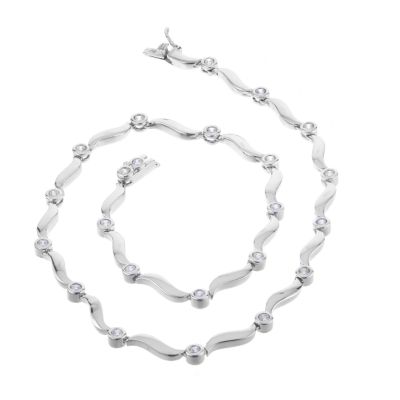 Sterling silver cubic zirconia necklace - Product number 6275710