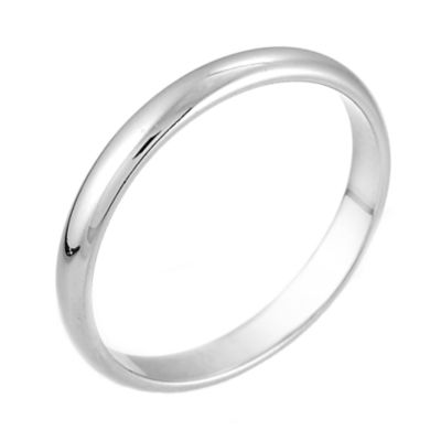 Ladies' 9ct White Gold 2.5mm Extra Heavy Court Ring - Product number 6278701