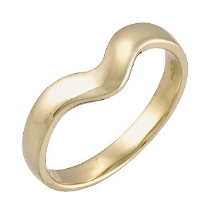 Ladies 9ct Gold 3mm Wishbone Ring