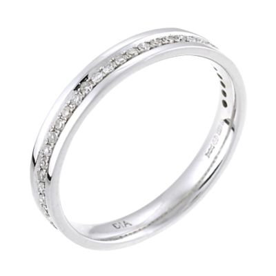 9ct White Gold 15 Point Diamond Wedding Ring