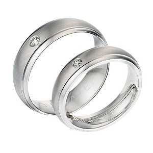 Soulmate 18ct White Gold Bride And Groom Soul Mates Wedding Ring