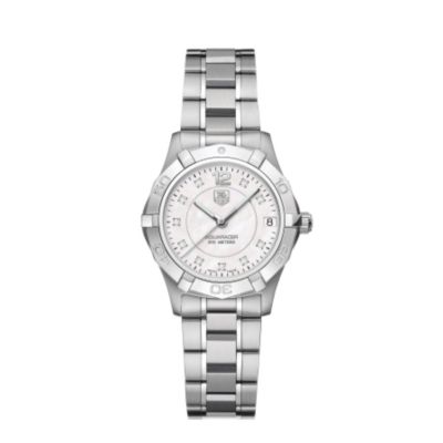 Heuer ladies stainless steel diamond-set