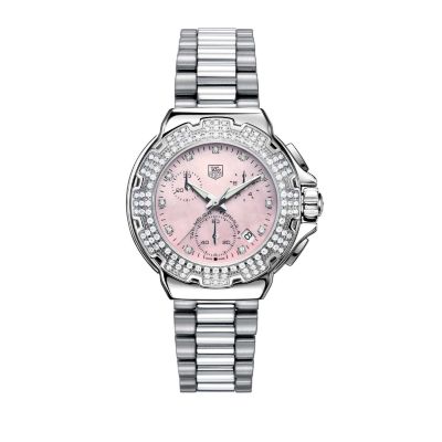 Tag Heuer F1 ladies chronograph diamond-set