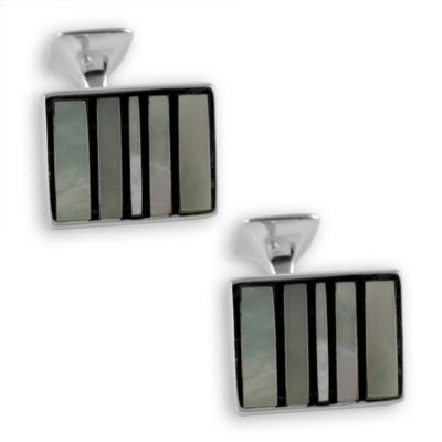 Striped mother of pearl cufflinks - Product number 6290671