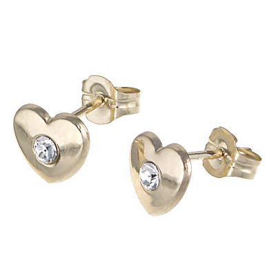 9ct Yellow Gold Heart Earrings - Product number 6299008