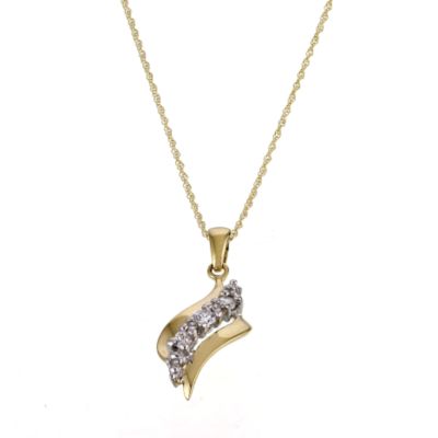 Cubic Zirconia Swirl Pendant - Product number 6301398