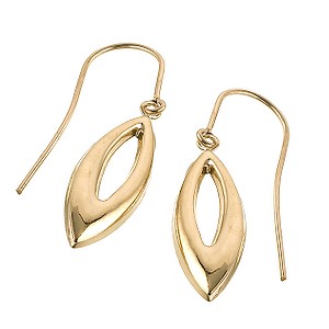 H Samuel 9ct Gold 32mm Pippin Drop Earrings