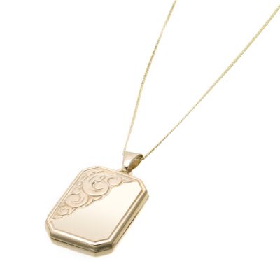 9ct Gold Book Scroll Locket