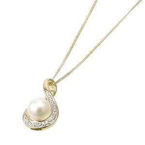 9ct Yellow Gold Cultured Freshwater Pearl Pendant9ct Yellow Gold Freshwater Pearl Pendant