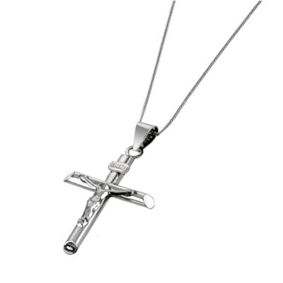 9ct White Gold Crucifix - Product number 6302122