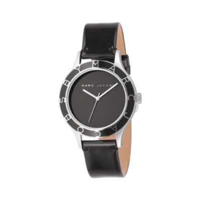 Marc by Marc Jacobs ladies round black logo watch