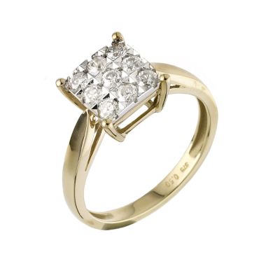 9ct Yellow Gold Half Carat Diamond Ring - Product number 6310907