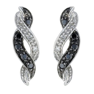 9ct White Gold Diamond Earrings - Product number 6312241