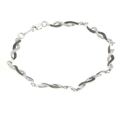 9ct Black And White Diamond Bracelet - Product number 6313035