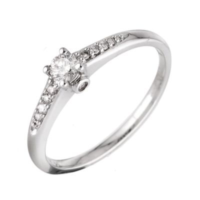 18ct White Gold Fifth Carat Solitaire Ring