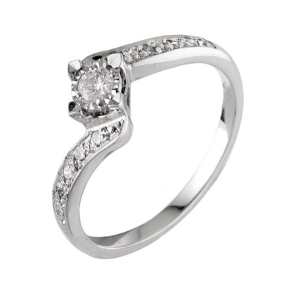 9ct White Gold Fifth Carat Ring - Product number 6316131