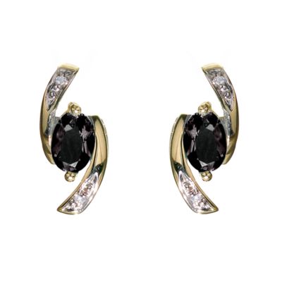 9ct Yellow Gold Sapphire And Diamond Earrings - Product number 6317901