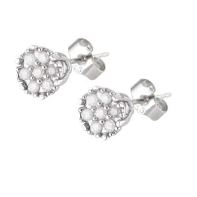 9ct White Gold Fifth Carat Stud Earrings - Product number 6318878