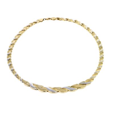 9ct two colour gold necklace