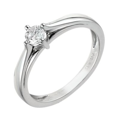 18ct white gold quarter carat diamond solitaire