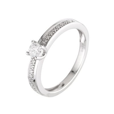 9ct white gold quarter carat diamond ring - Product number 6323561