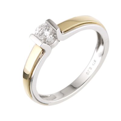9ct yellow and white gold fifth carat diamond ring - Product number 6323839