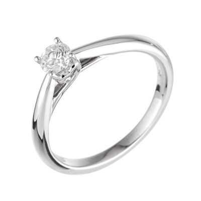 9ct white gold third carat diamond ring