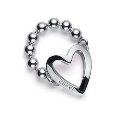 Toggle Heart ring in sterling silver